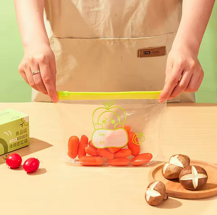 Reusable Zip Lock Bag, Food Grade Transparent Storage Bag, Refrigerator Fresh-keeping Bag Reusable Zip Lock Bag, Food Grade Transparent Storage Bag, Refrigerator Fresh-keeping Bag